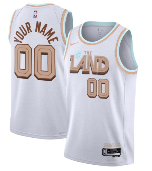 Men's Cleveland Cavaliers Active Player Custom 2022/2023 White City Edition Stitched Basketball Jersey